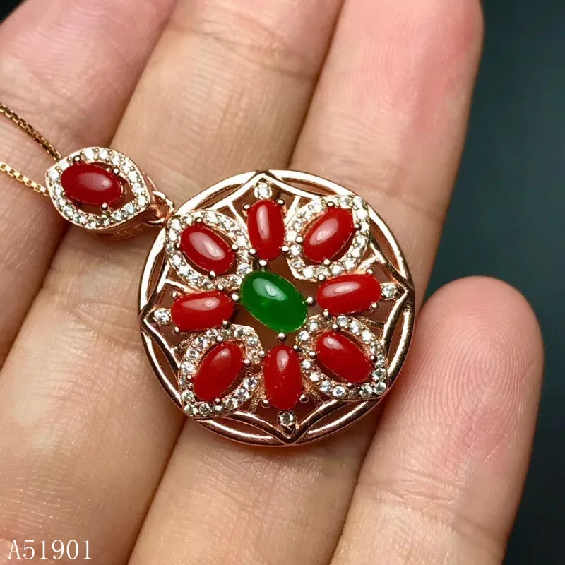 Ювелирные изделия KJJEAXCMY boutique из серебра 925 пробы женский кулон с натуральным