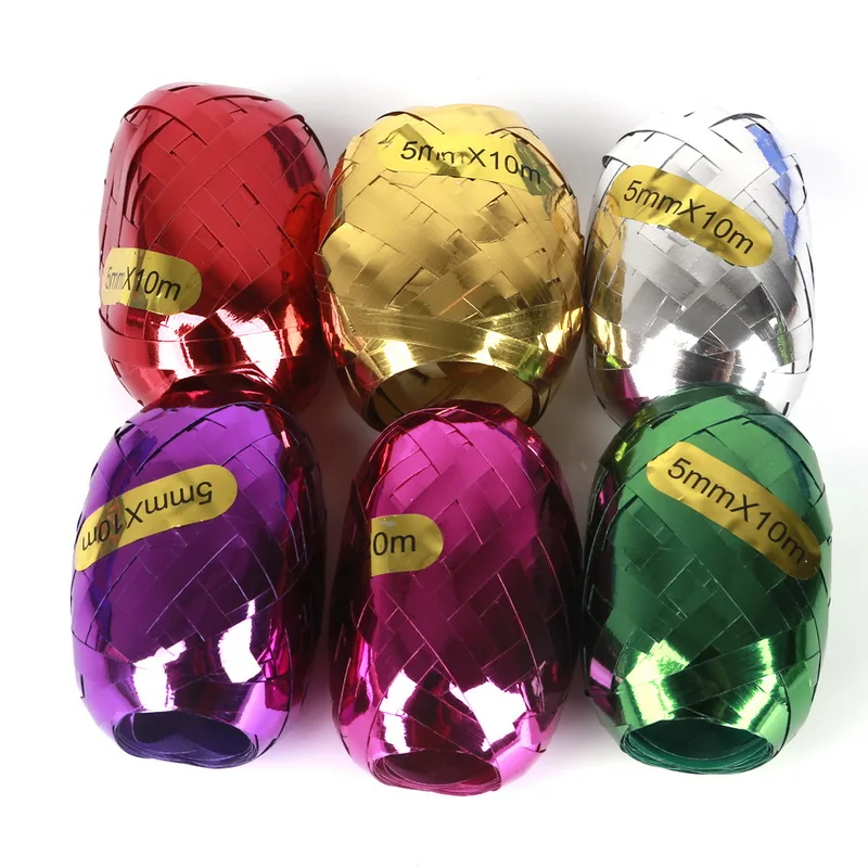 6 Roll 5MM X 10M Shining DIY Wedding Party Decoration Foil Balloon Ribbon Gifts Packing Ribbon DIY Accessories Supplies
6 Roll 5MM X 10M Shining DIY Wedding Party Decoration Foil Balloon Ribbon Gifts Packing Ribbon DIY Accessories Supplies
