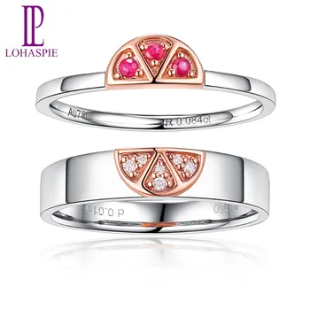 LP Solid Men Women18K Au750 White Gold Natural Ruby Diamond For Couple Lover's Rings Valentine's Romantic Gift Fine Jewelry
LP Solid Men Women18K Au750 White Gold Natural Ruby Diamond For Couple Lover's Rings Valentine's Romantic Gift Fine Jewelry
