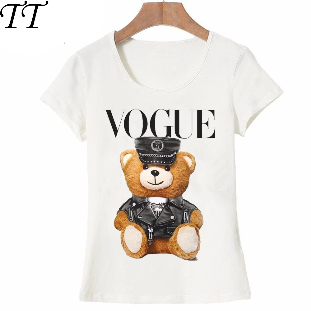 2017 new summer fashion Women's short sleeve super cute vogue Police bear Teddy T-shirt white tops cool hipster tees
2017 new summer fashion Women's short sleeve super cute vogue Police bear Teddy T-shirt white tops cool hipster tees