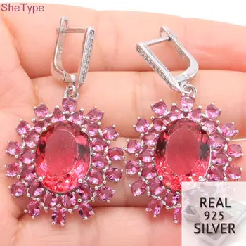 SheType Big Heavy 11.86g Pink Tourmaline CZ Gift Girls 925 Solid Sterling Silver Earrings 45x26mm
SheType Big Heavy 11.86g Pink Tourmaline CZ Gift Girls 925 Solid Sterling Silver Earrings 45x26mm