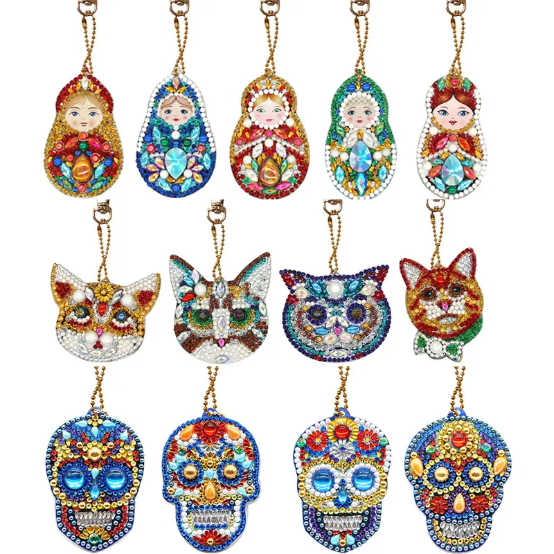 DIY Full Drill Special Shaped Diamond Painting Keychains Pendant Diamond Keyring Embroidery Cross Stitch Craft
DIY Full Drill Special Shaped Diamond Painting Keychains Pendant Diamond Keyring Embroidery Cross Stitch Craft