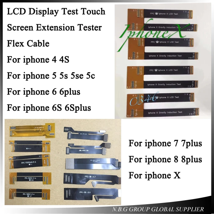 New High Quality LCD Display Test Touch Screen Extension Tester Flex Cable For Iphone 4 4S 5 5S 5C 6G 7G 8G 6S 7 8 plus X
New High Quality LCD Display Test Touch Screen Extension Tester Flex Cable For Iphone 4 4S 5 5S 5C 6G 7G 8G 6S 7 8 plus X