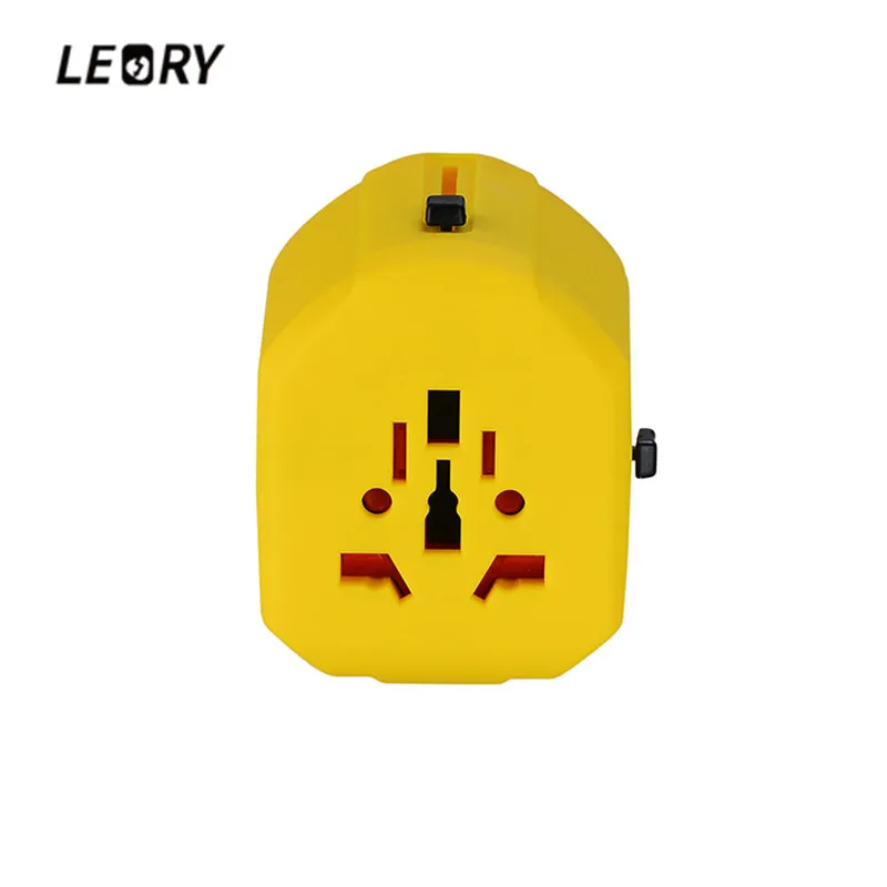 LEORY All In One Universal Travel Adapter 5V 2.1A 2500MA 2 USB Port EU US UK AU International Plug Charger |