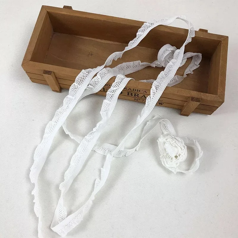 10 meters white elastic lace ribbon lace rubber band Doll clothes lace materials Diy lace trim 1.5cm
10 meters white elastic lace ribbon lace rubber band Doll clothes lace materials Diy lace trim 1.5cm