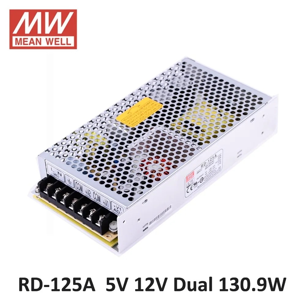 Original Mean well RD-125A 130.9W DC 5V 12V Dual output power source Meanwell Switching Power Supply
Original Mean well RD-125A 130.9W DC 5V 12V Dual output power source Meanwell Switching Power Supply