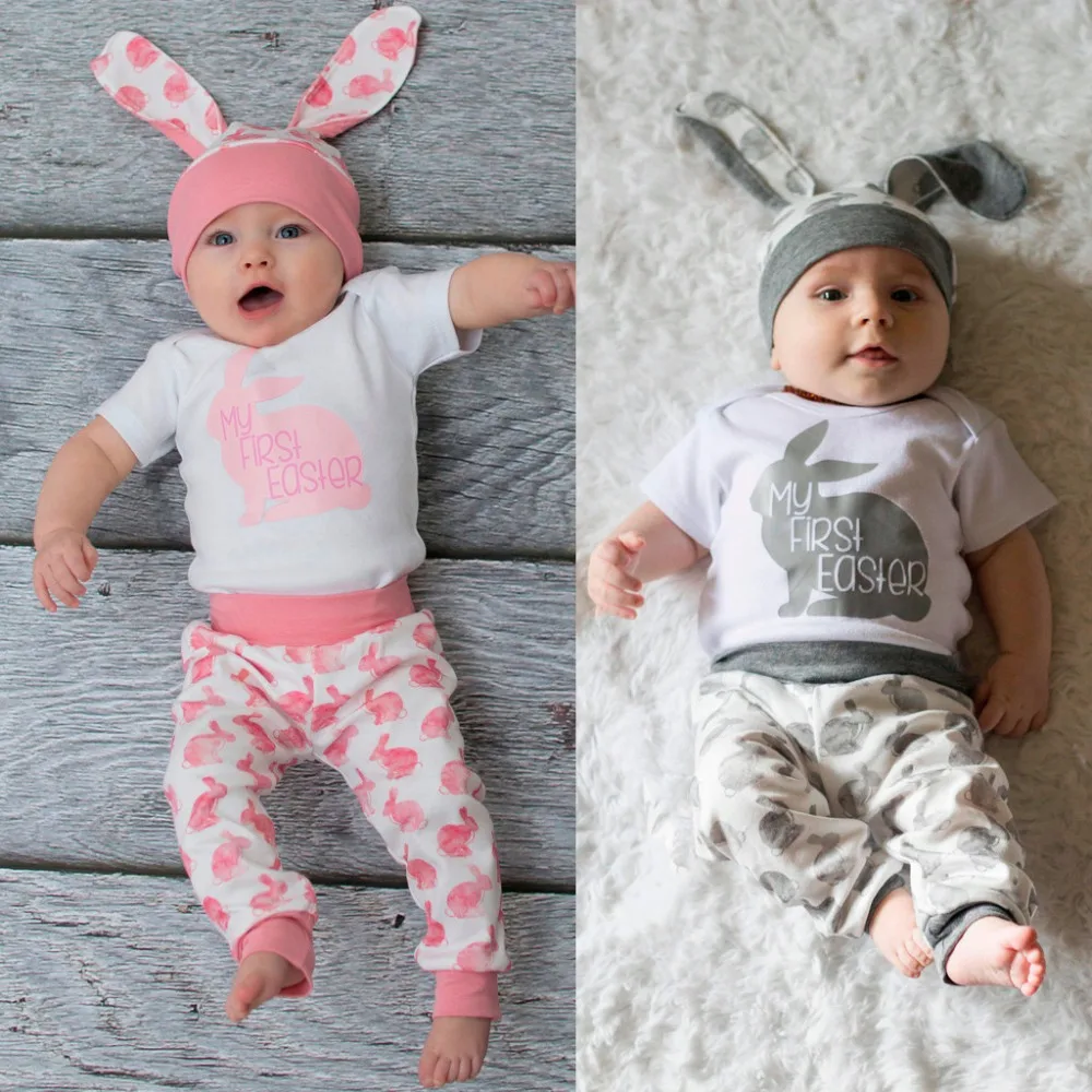 ISHOWTIENDA 2019 New Arrival Newborn Baby Girl Boy Cartoon First Easter 3D Bunny Outfits Romper Hat Pants Set New born baby
ISHOWTIENDA 2019 New Arrival Newborn Baby Girl Boy Cartoon First Easter 3D Bunny Outfits Romper Hat Pants Set New born baby