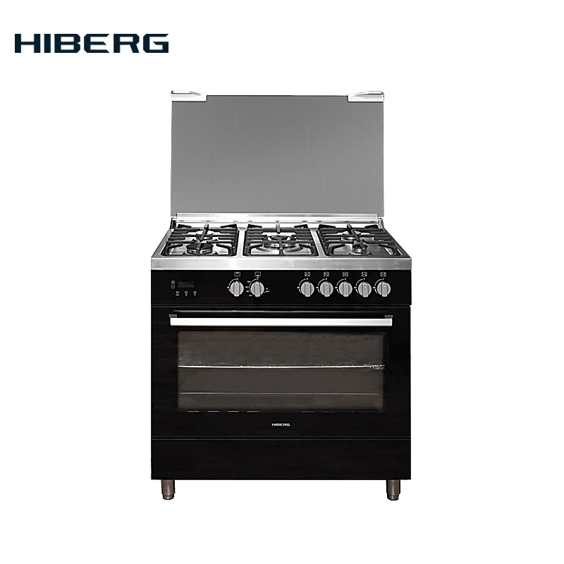 90см Конвекция Плита газовая HIBERG FGG 950-25 MB с газовой духовкой газовый гриль обьем