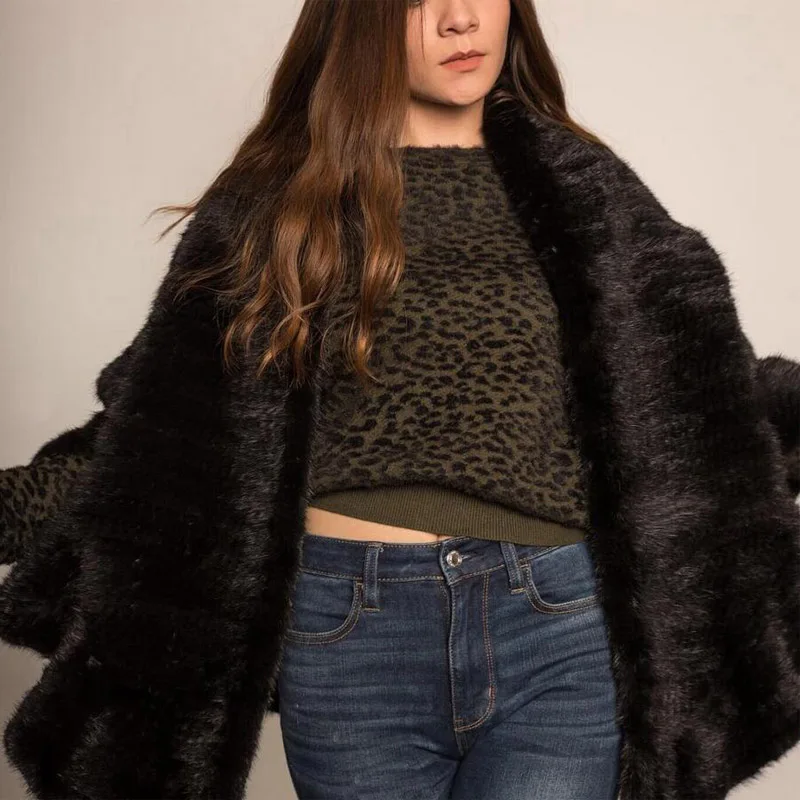 Nature Fur Poncho