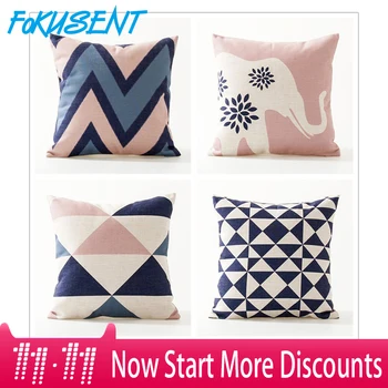 FOKUSENT Nordic Design Cushion Cover Pink Blue Geometric Throw Pillowcase 45cmX45cm Color Decoration Home Office Car Bed Seat
FOKUSENT Nordic Design Cushion Cover Pink Blue Geometric Throw Pillowcase 45cmX45cm Color Decoration Home Office Car Bed Seat