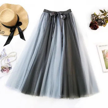 2019 New Spring Mesh Midi Beach Skirts Korean Lace Long Women Skirt Elegant Bow Patchwork Ball Gown Female Pleated Skirts
2019 New Spring Mesh Midi Beach Skirts Korean Lace Long Women Skirt Elegant Bow Patchwork Ball Gown Female Pleated Skirts