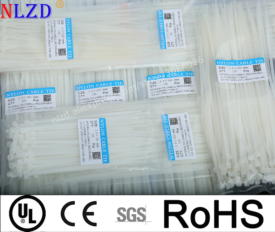 6/8/10/12/14/16/18 inches Sorted Nylon Cable Ties 100Pcs/pack 40lbs 3.6mm Width Elastic Plastic zip tie wraps self-locking
6/8/10/12/14/16/18 inches Sorted Nylon Cable Ties 100Pcs/pack 40lbs 3.6mm Width Elastic Plastic zip tie wraps self-locking