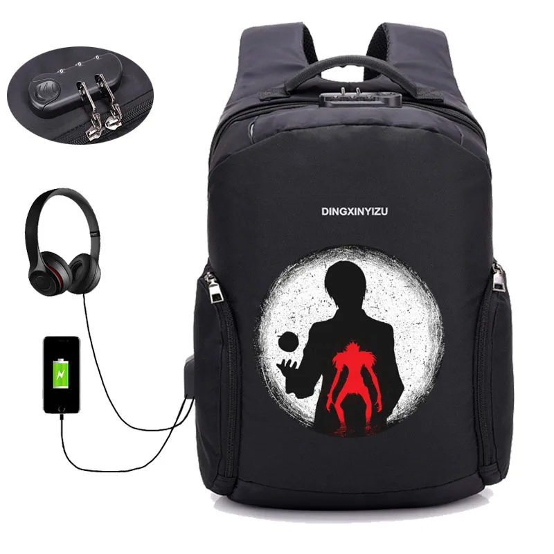 anime Death Note backpack Laptop student bookbag Teenager Male USB Charging Anti Thief Travel Backpack men women Package
anime Death Note backpack Laptop student bookbag Teenager Male USB Charging Anti Thief Travel Backpack men women Package
