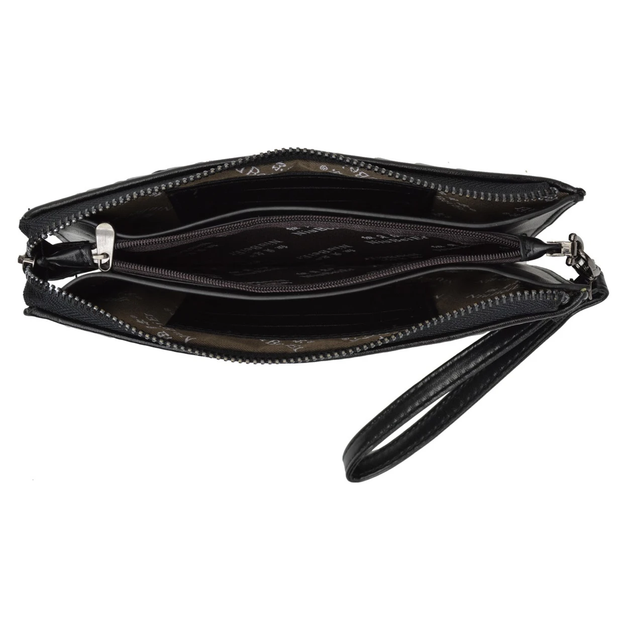 Black Woven Leather Women Clutch (5)