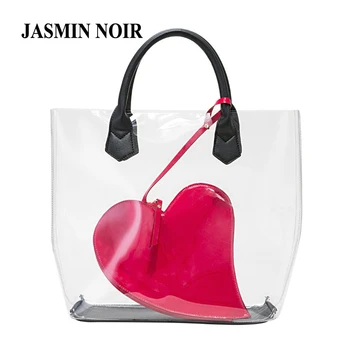 Fashion New Brand Transparent PVC Large Women Handbag and Purse Heart Summer Female Composite Bag Designer Big Tote Bag for Lady
Fashion New Brand Transparent PVC Large Women Handbag and Purse Heart Summer Female Composite Bag Designer Big Tote Bag for Lady