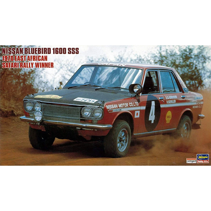 1/24 Hasegawa 21266 NISSAN BLUEBIRD 1600 SS '1970 EAST AFRICAN SAFARI RALLY WINNER' model hobby
1/24 Hasegawa 21266 NISSAN BLUEBIRD 1600 SS '1970 EAST AFRICAN SAFARI RALLY WINNER' model hobby