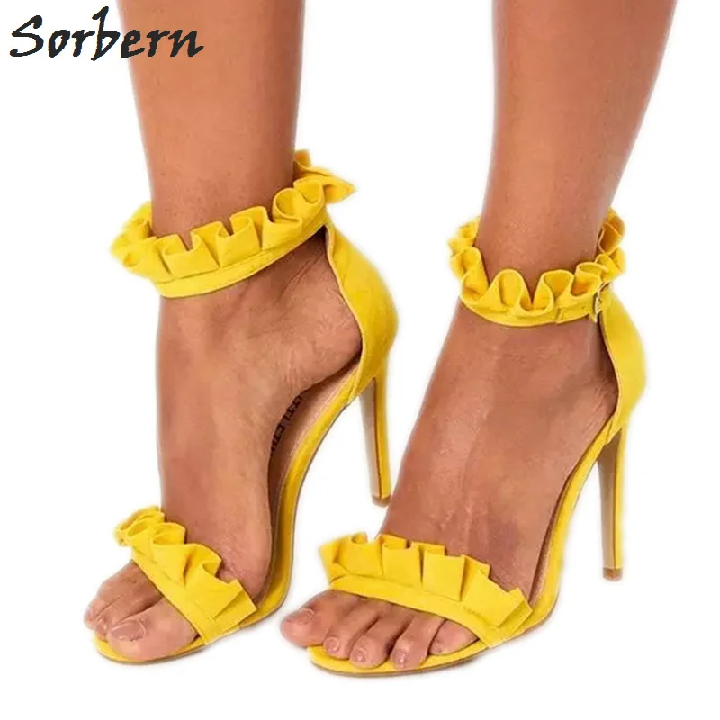 

Sorbern Fashion Summer Ladies Sandals Shoes Woman High Heels Stilettos Custom Colors Zapatos De Mujer 2018 New Ladies Shoes