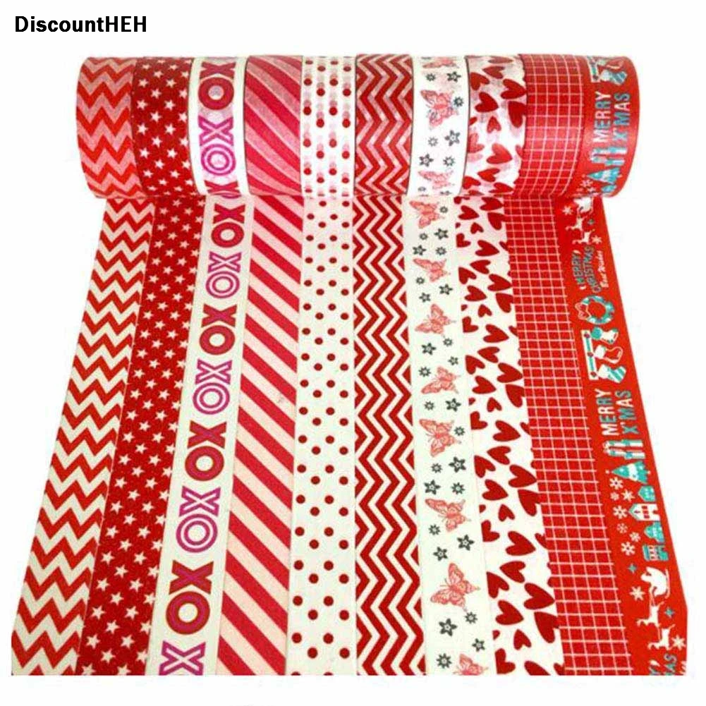 1pc Tape Christmas set red heart color Scrapbooking DIY Sticker decorative adhesive tape Japanese washi tape masking tape random
1pc Tape Christmas set red heart color Scrapbooking DIY Sticker decorative adhesive tape Japanese washi tape masking tape random