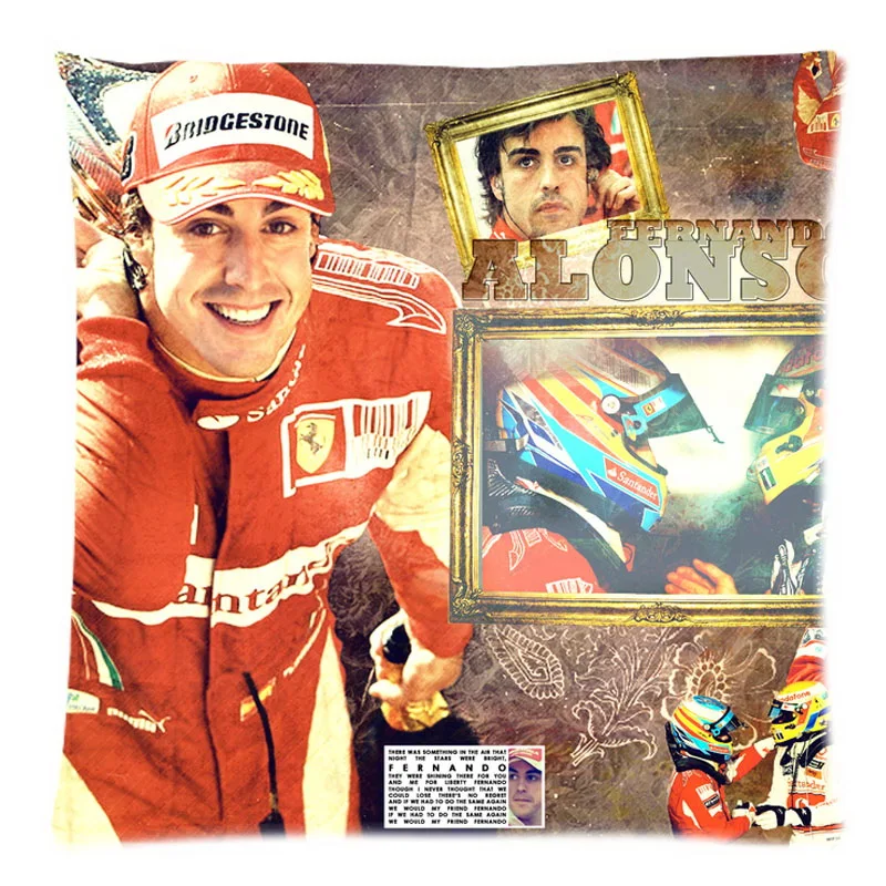 2018 Pillow Case 45*45cm Fernando Alonso Polyester Cushion Case Sofa Waist Throw Cushion Cover Home Car Decor
2018 Pillow Case 45*45cm Fernando Alonso Polyester Cushion Case Sofa Waist Throw Cushion Cover Home Car Decor