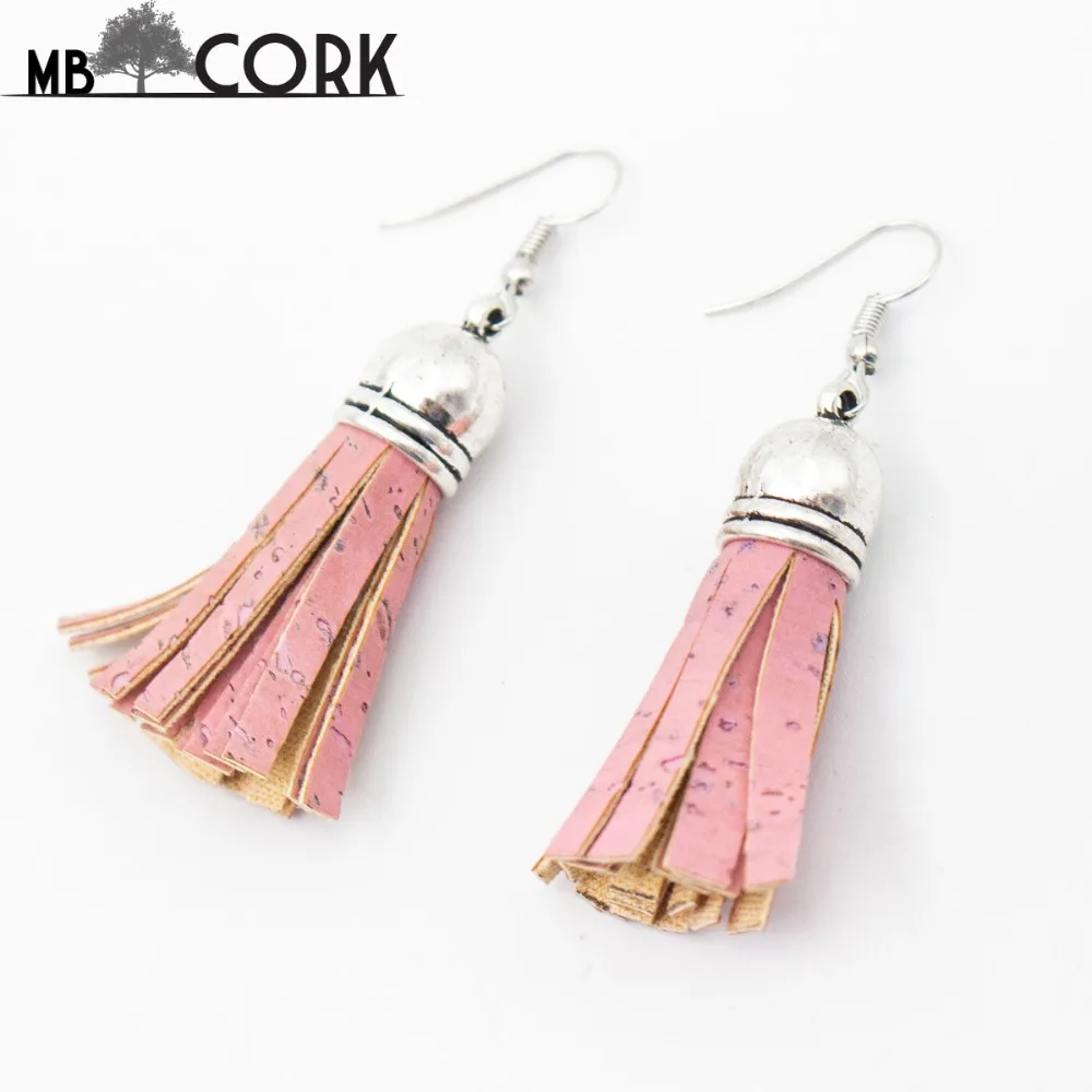 Natural Cork handmade tassel earrings Pink color original women lovely dangle earrings from Portugal ERW-001-D
Natural Cork handmade tassel earrings Pink color original women lovely dangle earrings from Portugal ERW-001-D