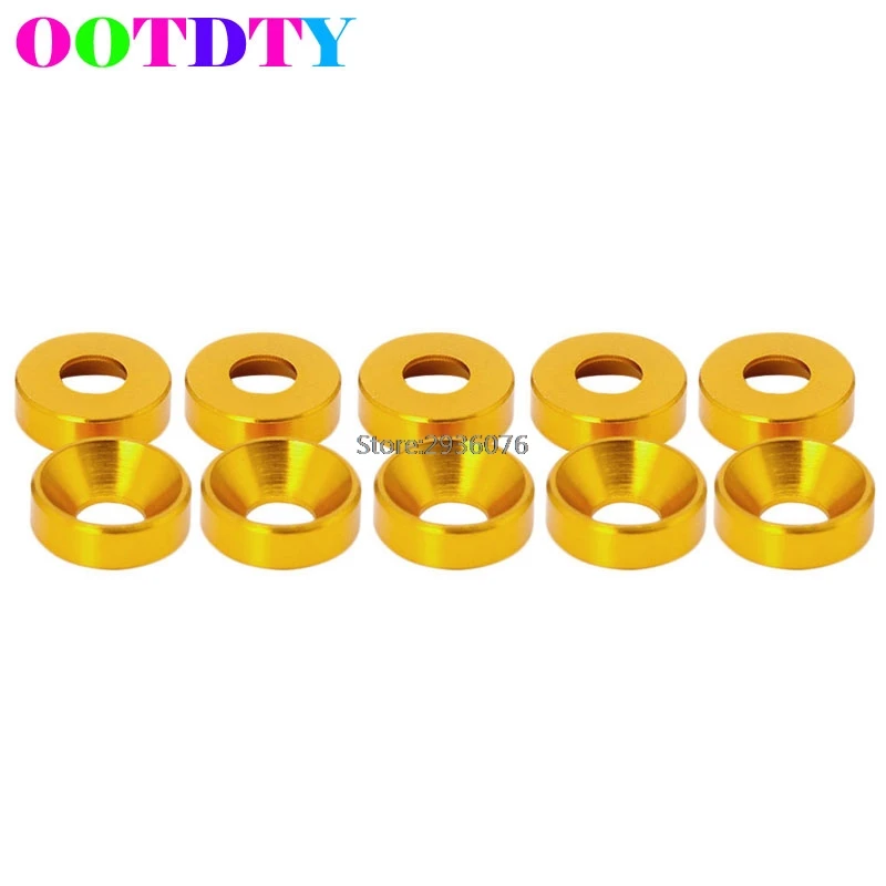 Aluminum Alloy Golden Color M2/M3/M4/M5 Anodized Countersunk Head Bolt Washers Gaskets