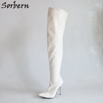 Sorbern 12Cm Metal High Heel Boots Over The Knee Women Shoes Pointy Toes Boot Ladies Custom Colors Women Boots Small Size New 
Sorbern 12Cm Metal High Heel Boots Over The Knee Women Shoes Pointy Toes Boot Ladies Custom Colors Women Boots Small Size New