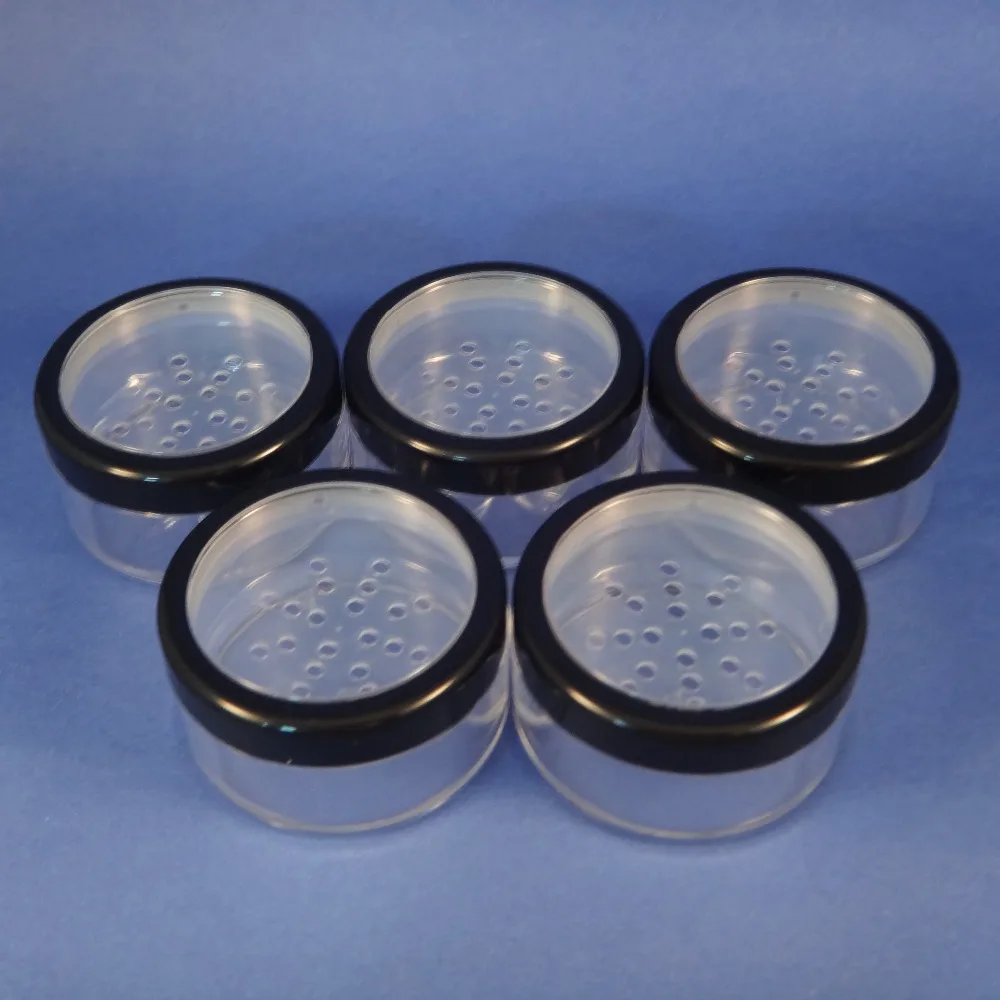 5 Pcs Black Rim Lid Plastic Cosmetic Sifter 30 g Loose Powder Jar Container with Pull Tab Seal Sticker (AY81(30)(W)SST-C=5pcs)
5 Pcs Black Rim Lid Plastic Cosmetic Sifter 30 g Loose Powder Jar Container with Pull Tab Seal Sticker (AY81(30)(W)SST-C=5pcs)