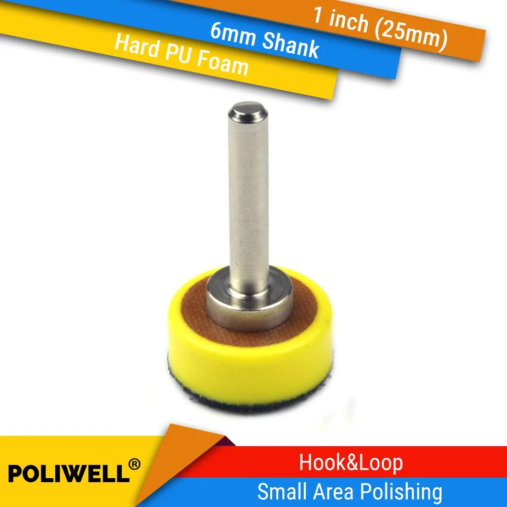 1 Inch (25mm) 6mm Mounted Shank PU Foam Hook&Loop Back-up Sanding Pad Power Tool Accessories for Small Area Accurately Polishing
1 Inch (25mm) 6mm Mounted Shank PU Foam Hook&Loop Back-up Sanding Pad Power Tool Accessories for Small Area Accurately Polishing