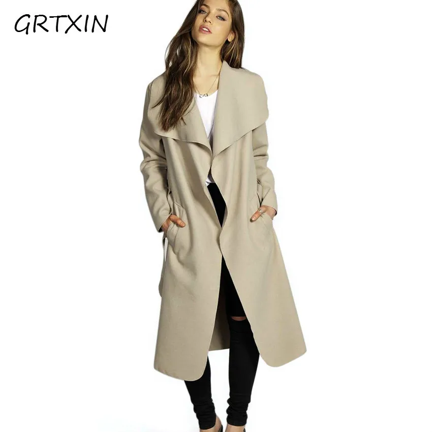 2019 Winter Coat Women Wide Lapel Belt Pocket Wool Blend Coat Oversize Long Red Trench Coat Outwear Wool Coat Women
2019 Winter Coat Women Wide Lapel Belt Pocket Wool Blend Coat Oversize Long Red Trench Coat Outwear Wool Coat Women