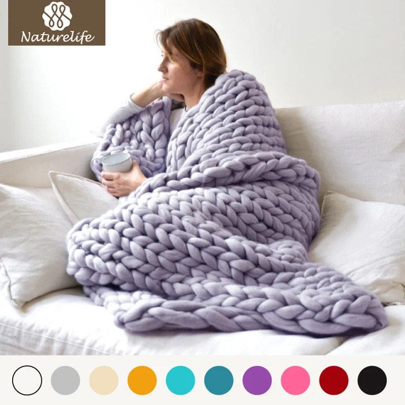 Naturelife Thick Luxury Blanket Hand Chunky Knitted Blanket Bulky Knitted Blankets Winter Soft Warm Throw DropShipping
Naturelife Thick Luxury Blanket Hand Chunky Knitted Blanket Bulky Knitted Blankets Winter Soft Warm Throw DropShipping