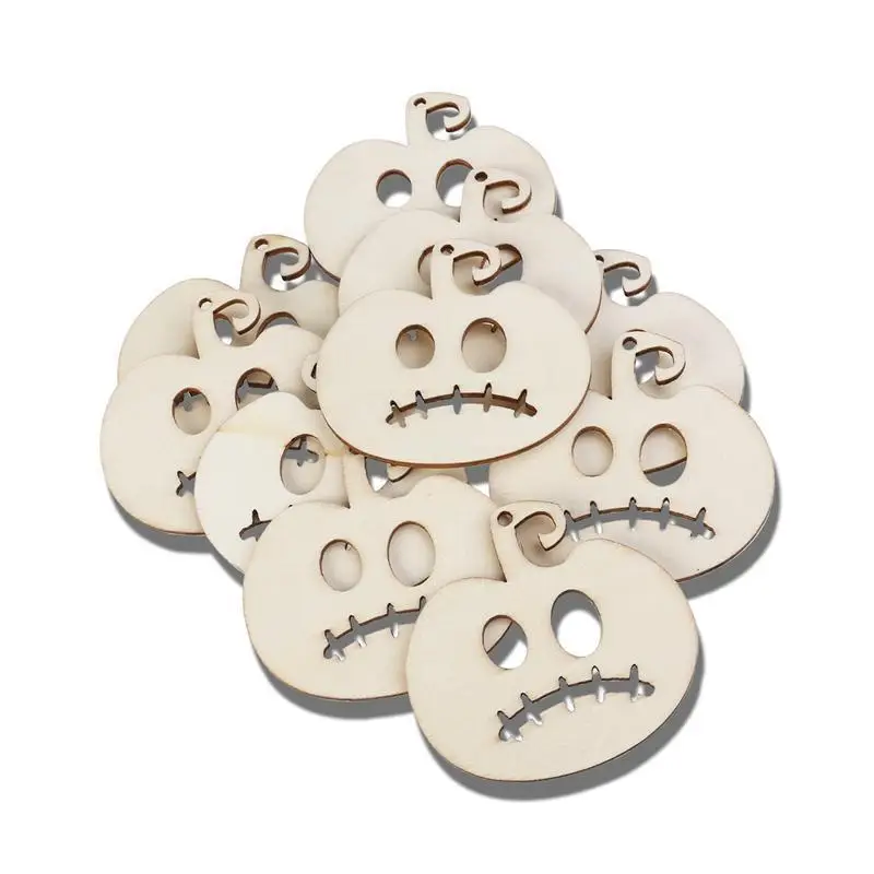 10pcs Wooden Embellishments Halloween Decoration Sad Expression Pumpkin Head Pattern Pendant with Hemp Ropes
10pcs Wooden Embellishments Halloween Decoration Sad Expression Pumpkin Head Pattern Pendant with Hemp Ropes