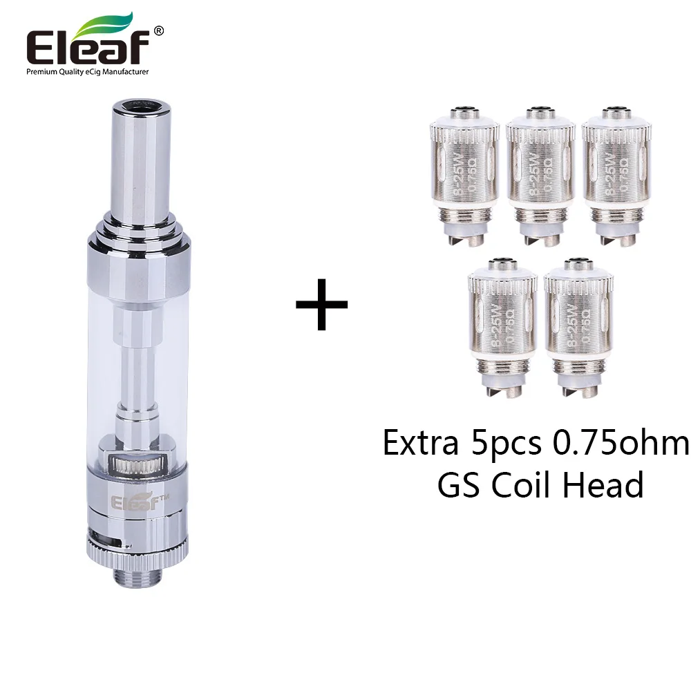 Original Eleaf GS AIR 2 Atomizer Vape 2ml tank With Extra 5pcs 0.75ohm GS Coil For Eleaf istick Basic Kit Vaporizer E Cigarette
Original Eleaf GS AIR 2 Atomizer Vape 2ml tank With Extra 5pcs 0.75ohm GS Coil For Eleaf istick Basic Kit Vaporizer E Cigarette
