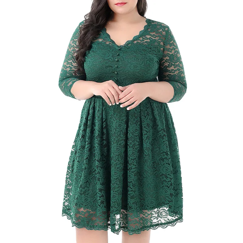 Women Summer 2018 Elegant V Neck Wedding Party High Quality Lace Hollow Out Plus Size A Line Pleat Dress 4xl 5xl 6xl 300158
Women Summer 2018 Elegant V Neck Wedding Party High Quality Lace Hollow Out Plus Size A Line Pleat Dress 4xl 5xl 6xl 300158