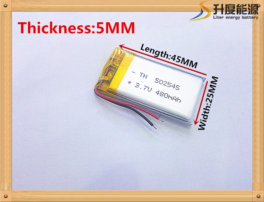 1PCS 502545 3.7V 480mah Lithium polymer Battery With Protection Board For MP3 MP4 MP5 GPS Glass Digital Product
1PCS 502545 3.7V 480mah Lithium polymer Battery With Protection Board For MP3 MP4 MP5 GPS Glass Digital Product