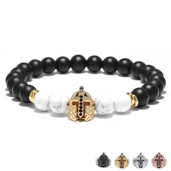Bracelet for Men Knights helmet 8mm Stone Beads 2019 Fashion New Charms Bracelets For Men Jewelry Gift
Bracelet for Men Knights helmet 8mm Stone Beads 2019 Fashion New Charms Bracelets For Men Jewelry Gift