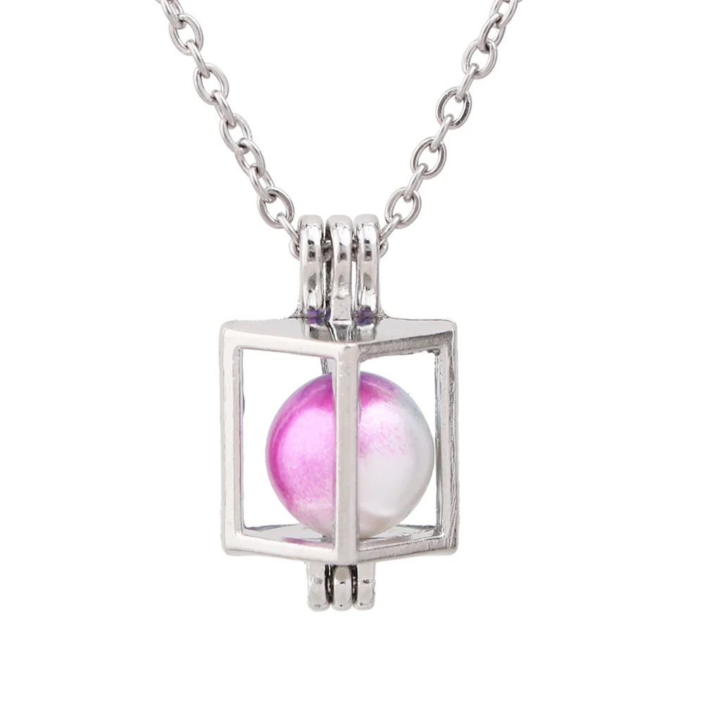 1pc Hollow Silver Color Cuboid Pearl Cage Lockets Essential Oil Diffuser Bead Cage Pendant Necklace for DIY Oyster Gift
1pc Hollow Silver Color Cuboid Pearl Cage Lockets Essential Oil Diffuser Bead Cage Pendant Necklace for DIY Oyster Gift