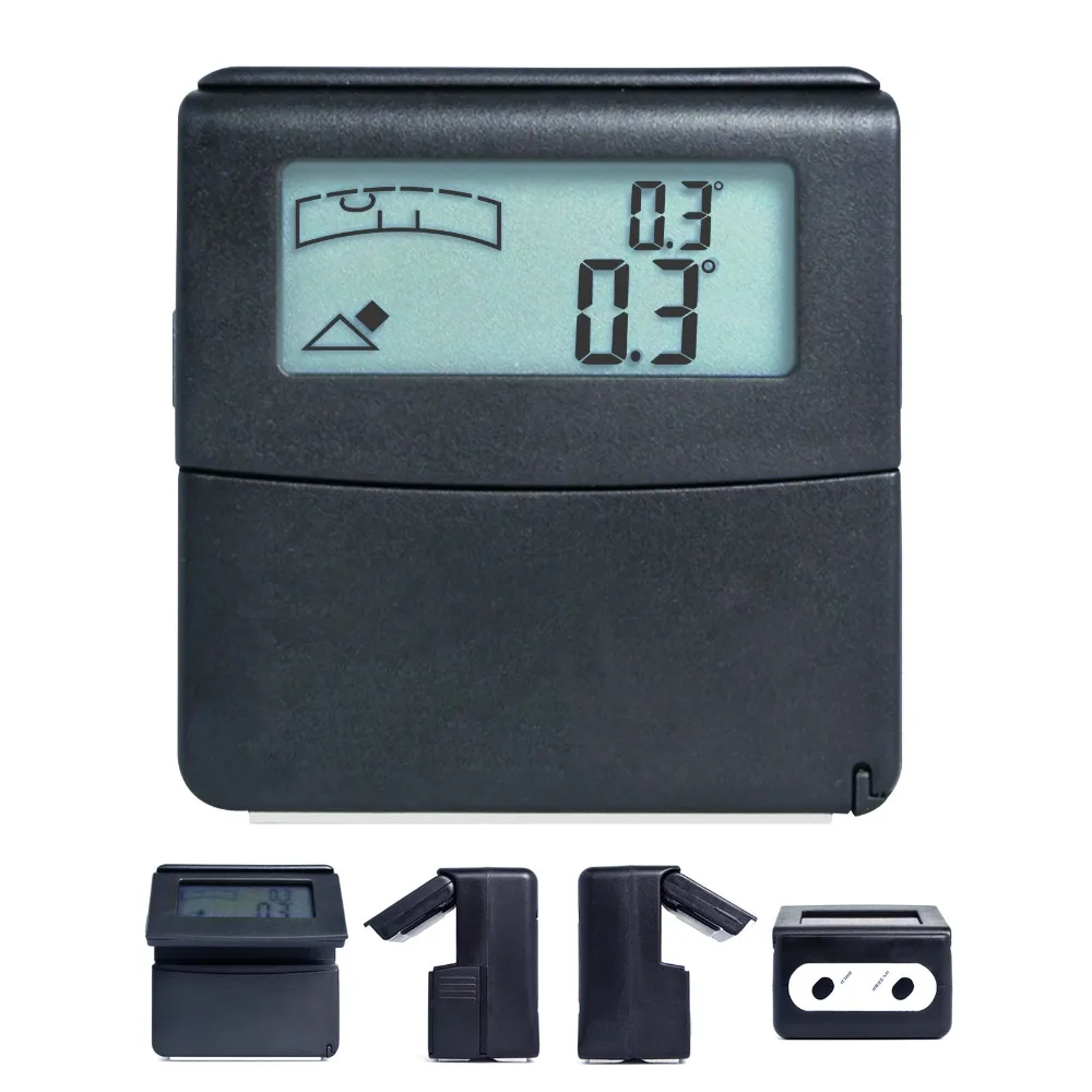 Mini Digital Level Box Angle Gauge Angle Finder inclinometer +/-180 degree (0~360degree) Range Tilt level box with Magnetic base
Mini Digital Level Box Angle Gauge Angle Finder inclinometer +/-180 degree (0~360degree) Range Tilt level box with Magnetic base