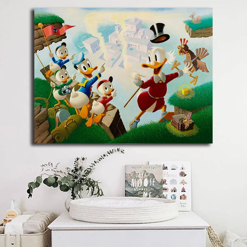 Scrooges McDuckes Dangerous Duck Tales Poster Carl Barks Paintings on Canvas Modern Art Decorative Wall Pictures Home Decoration
Scrooges McDuckes Dangerous Duck Tales Poster Carl Barks Paintings on Canvas Modern Art Decorative Wall Pictures Home Decoration