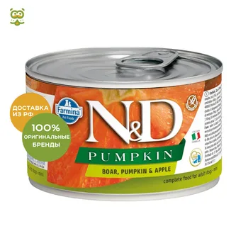 N&D Dog Prime Adult Mini консервы для взрослых собак мелких пород, Кабан и яблоко, 140 г.
N&D Dog Prime Adult Mini консервы для взрослых собак мелких пород, Кабан и яблоко, 140 г.