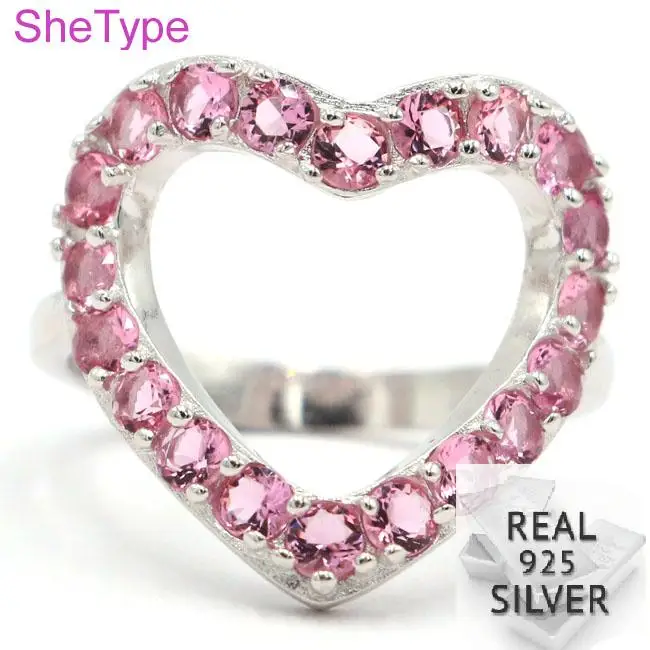 SheType Elegant 3.43g Heart Shape Pink Tourmaline Gift For Sister Real 925 Solid Sterling Silver Rings 20x18mm
SheType Elegant 3.43g Heart Shape Pink Tourmaline Gift For Sister Real 925 Solid Sterling Silver Rings 20x18mm