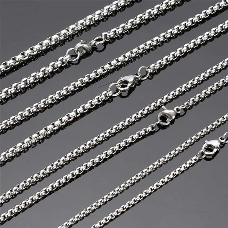 Factory Price 316L Stainless Steel 2MM 3MM 6MM Square Pearl Chain Necklace Fashion Men's Party Jewelry Length 45-70CM drop ship
Factory Price 316L Stainless Steel 2MM 3MM 6MM Square Pearl Chain Necklace Fashion Men's Party Jewelry Length 45-70CM drop ship