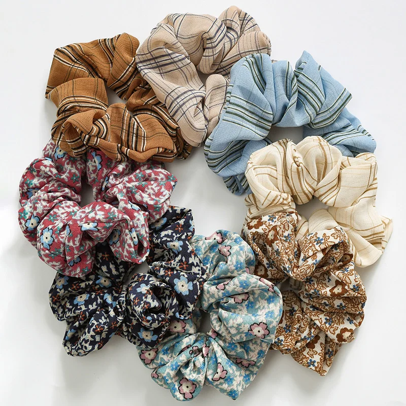Vintage Scrunchies Cute Rubber Hair Ties Elastic Hair Bands Floral Ponytail Holder Classic Plaid Scrunchy Women Hair Accessories
Vintage Scrunchies Cute Rubber Hair Ties Elastic Hair Bands Floral Ponytail Holder Classic Plaid Scrunchy Women Hair Accessories
