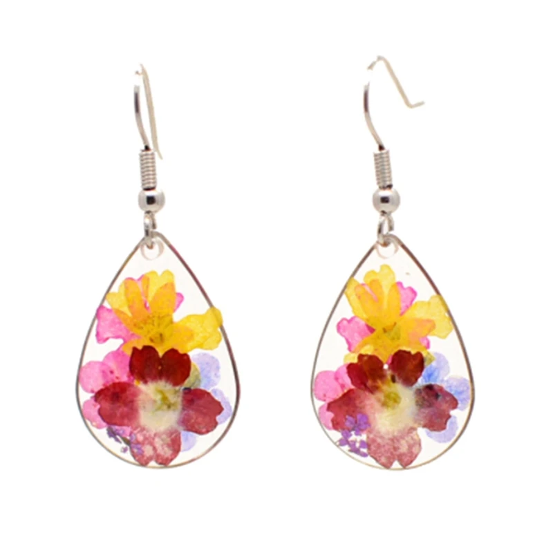New DIY Handmade Dried Flowers Transparent Glass Crystal Ball Square Drill Earrings Real Plant Dangle Earrings For Women
New DIY Handmade Dried Flowers Transparent Glass Crystal Ball Square Drill Earrings Real Plant Dangle Earrings For Women