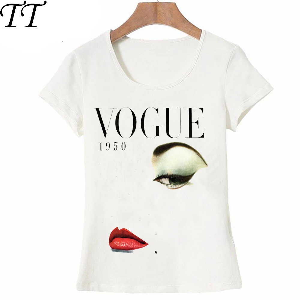 2017 new summer fashion women's short sleeve VOGUE 1950 Lipstick printing T-shirt casual Tops girl cool hipster Tees lady tshirt
2017 new summer fashion women's short sleeve VOGUE 1950 Lipstick printing T-shirt casual Tops girl cool hipster Tees lady tshirt