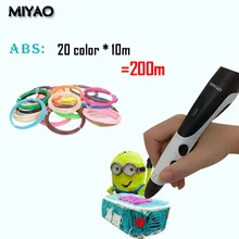 MIYAO Newest 3D scribble pen,with ABS filament(20color*10meter) , LED screen,Non-Toxic Plastic,3D printing pen safe for kids 
MIYAO Newest 3D scribble pen,with ABS filament(20color*10meter) , LED screen,Non-Toxic Plastic,3D printing pen safe for kids