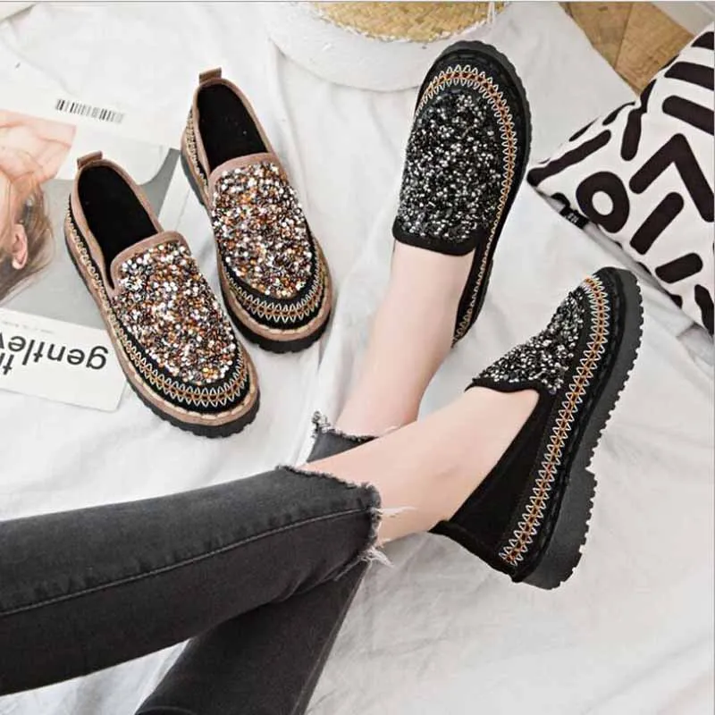 Autumn women flats shoes platform sneakers shoes leather suede casual shoes slip on flats heels creepers moccasins
Autumn women flats shoes platform sneakers shoes leather suede casual shoes slip on flats heels creepers moccasins