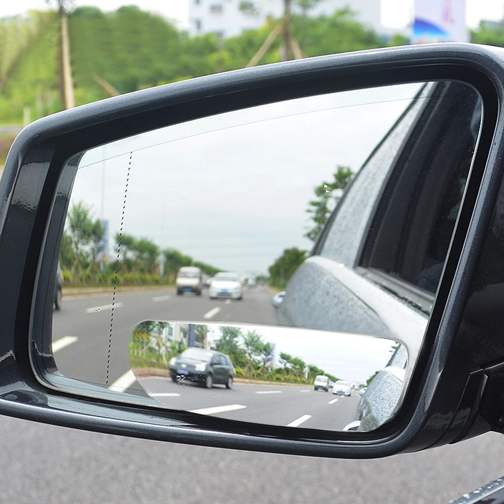 2pcs Car Mirror 360 Degree Wide Angle Convex Blind Spot Mirror Parking Auto Motorcycle Rear View Adjustable Mirror Accessories Sadoun.com
