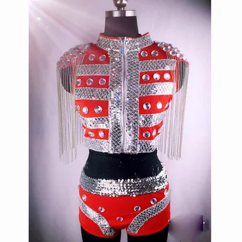 DJ Sexy Performance Costumes Club Rave Clothing Jazz Dance Glitter Outfit 2 PIECES SET Tassel Tops+Trousers Party Costume DWY172
DJ Sexy Performance Costumes Club Rave Clothing Jazz Dance Glitter Outfit 2 PIECES SET Tassel Tops+Trousers Party Costume DWY172