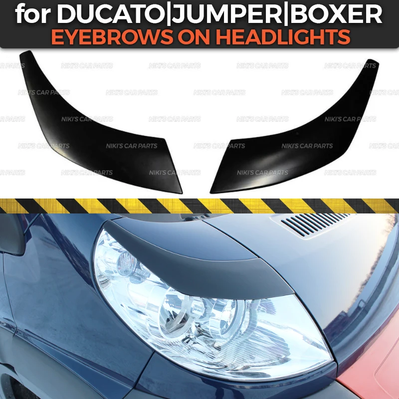 Eyebrows on headlights case for Peugeot Boxer 2006-2013 ABS plastic cilia eyelash molding decoration car styling tuning
Eyebrows on headlights case for Peugeot Boxer 2006-2013 ABS plastic cilia eyelash molding decoration car styling tuning