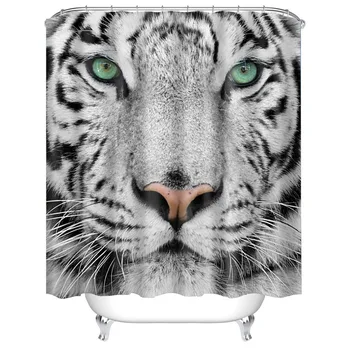 Sri Lanka Leopard Head African Safari Tiger Lion Leopard Cool Tiger on Black Background White Tiger Head Shower Curtain
Sri Lanka Leopard Head African Safari Tiger Lion Leopard Cool Tiger on Black Background White Tiger Head Shower Curtain